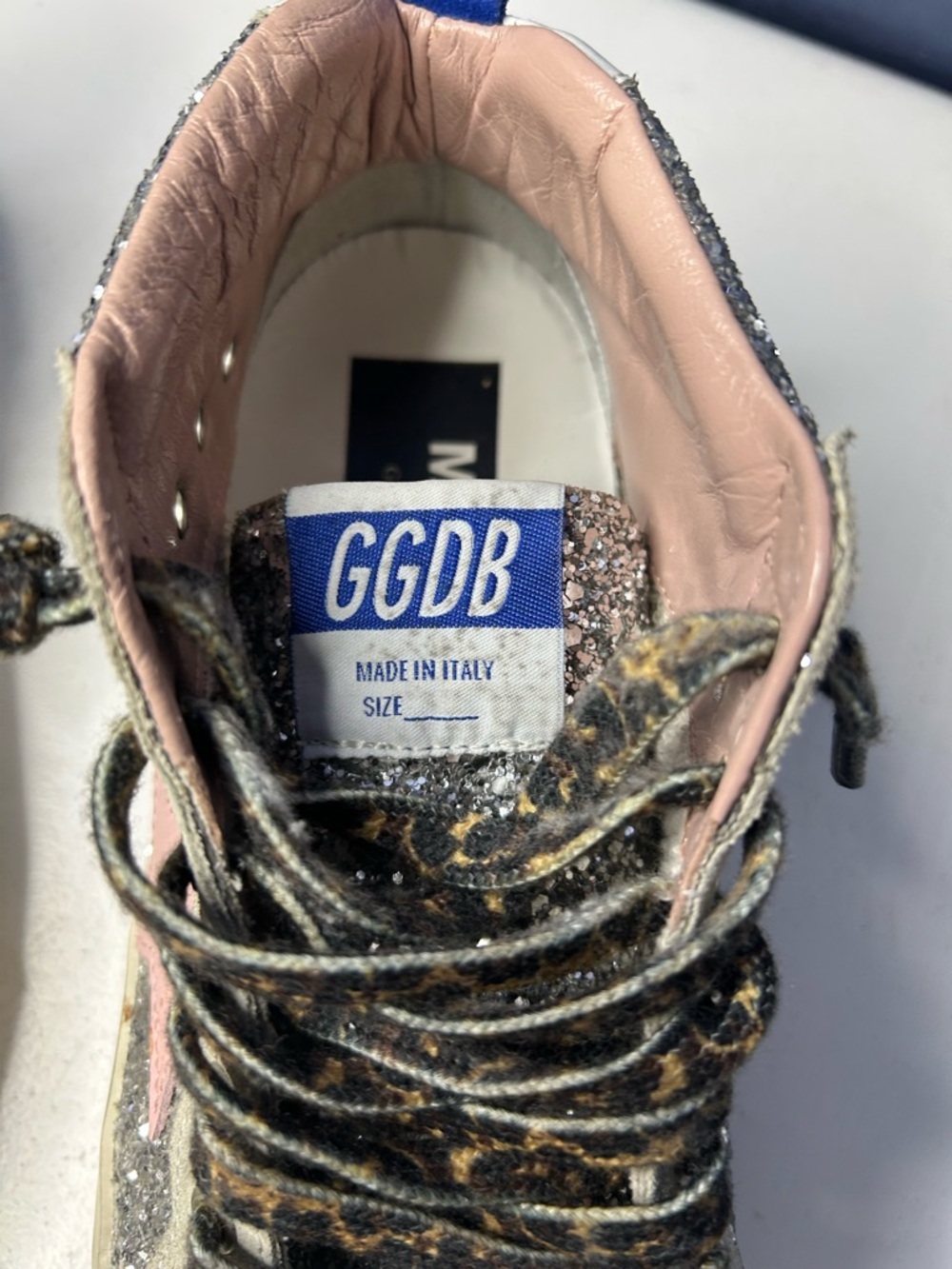 RARE Golden Goose Mid Star Glitter Upper MidTop Sneakers Size 37 EU/ 7 US Womens - Picture 7 of 9
